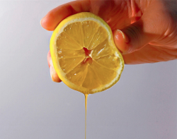 squeezed lemon