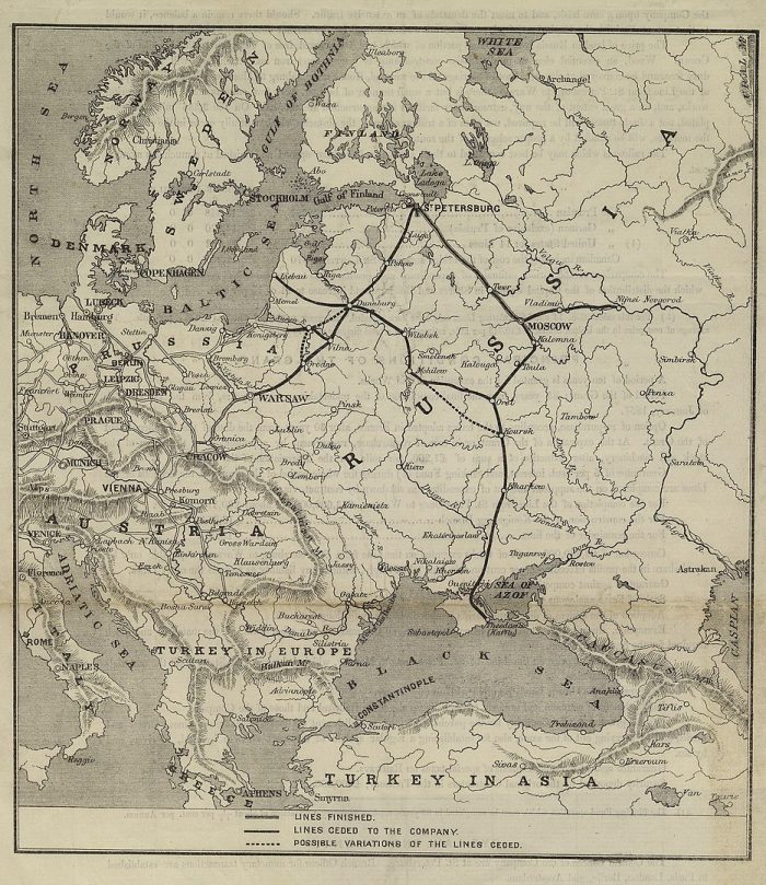 the map of the railroads