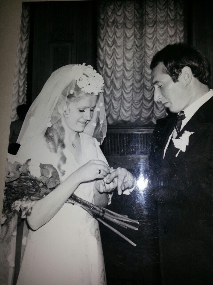 My husband's great aunty's wedding in September 1978, at the Central Wedding Palace, Angliiskaia Naberezhnaia, St Petersburg