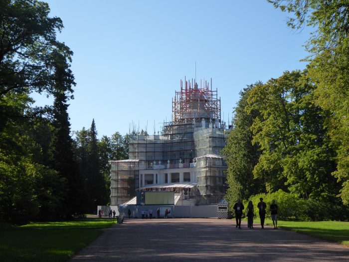 The refurbishment of the pavilion