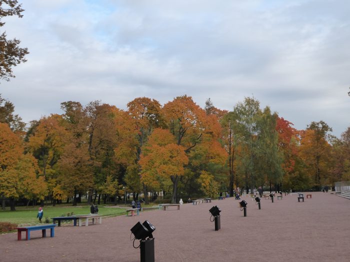 The main path in front of the Russian Museum