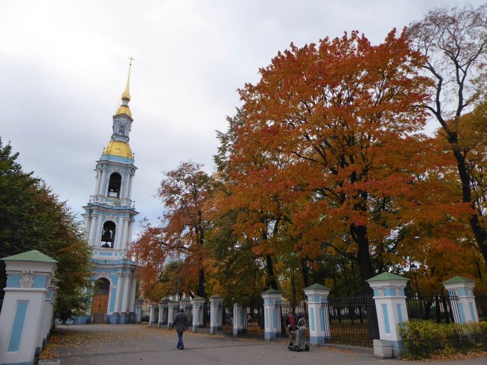 The bell tower as seen from the church yard