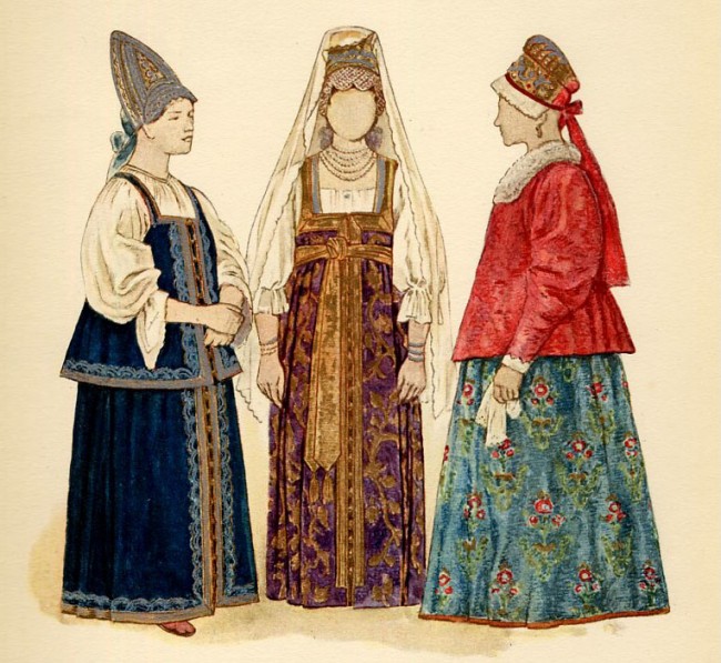 Краткое описание русского народного женского костюма